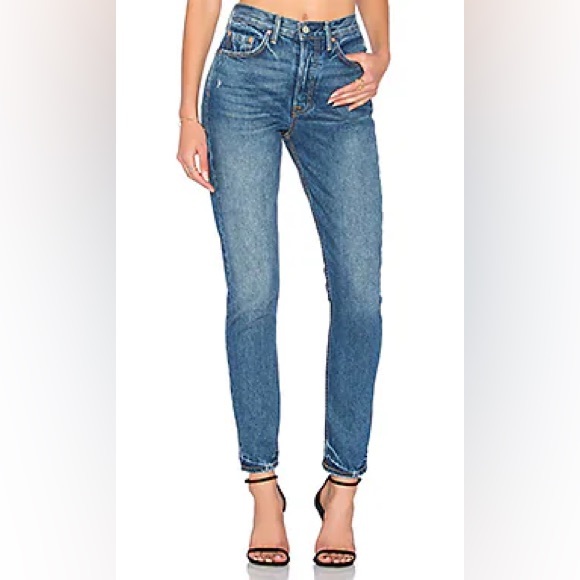 GRLFRND Denim - GRLFRND Classic Blue Straight Leg Jeans